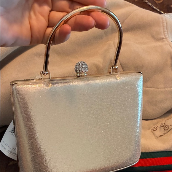 Chic Gold Studded Clutch - Picture 3 of 4